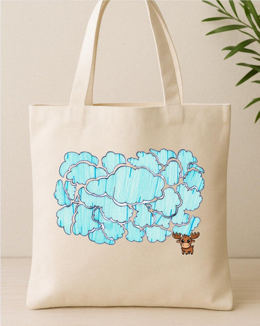 Eco-Friendly Canvas Tote Bag | Moosi in the Clouds